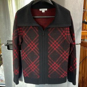 Pendleton Original Westerly Men’s size M Sweater full zip cowl neck, red & black